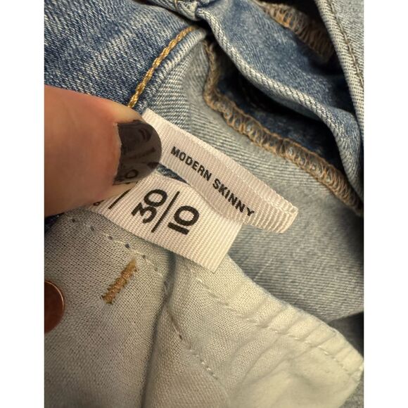 LOFT Modern Skinny Two Toned Denim Side Stripe - Sz 30/10 - Picture 11 of 12